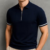 Monza Zip-Knit Polo Shirt