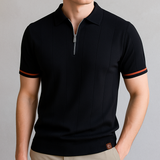 Monza Zip-Knit Polo Shirt