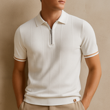 Monza Zip-Knit Polo Shirt