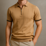 Monza Zip-Knit Polo Shirt