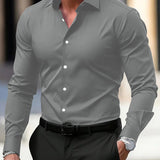 James Oxford Business Long Sleeve Shirt for Men