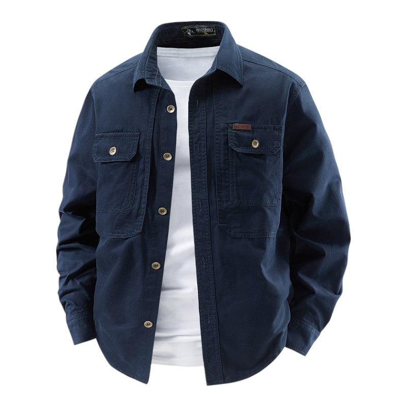 James Oxford Long Sleeve Utility Shirt for Men