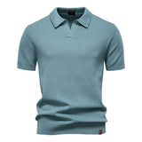 James Oxford Textured Knit Polo Shirt for Men