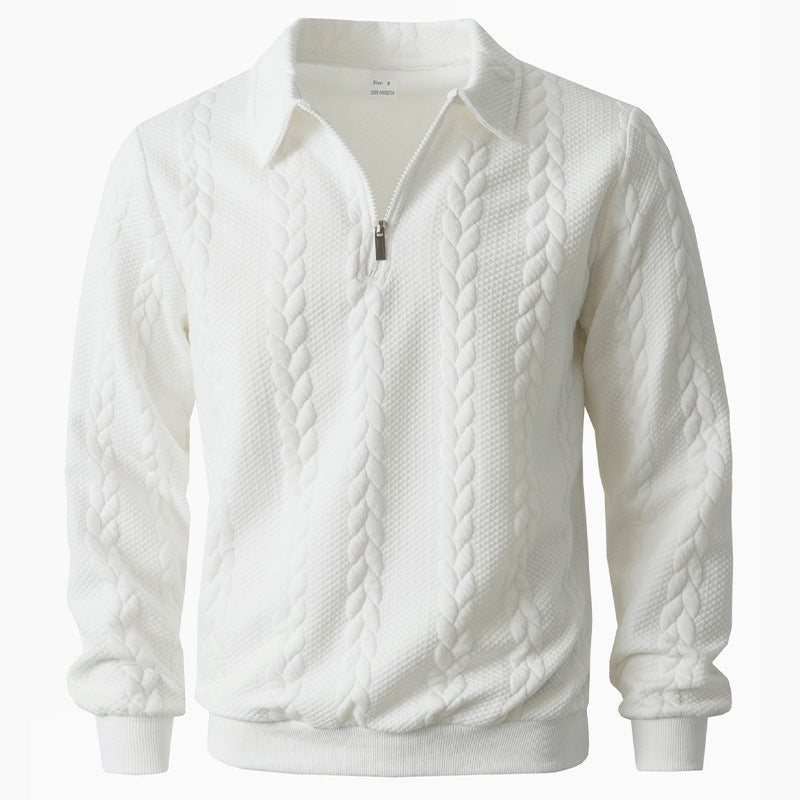 James Oxford Elegant Knit Polo Shirt for Men