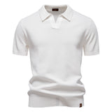James Oxford Textured Knit Polo Shirt for Men
