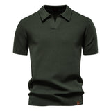 James Oxford Textured Knit Polo Shirt for Men