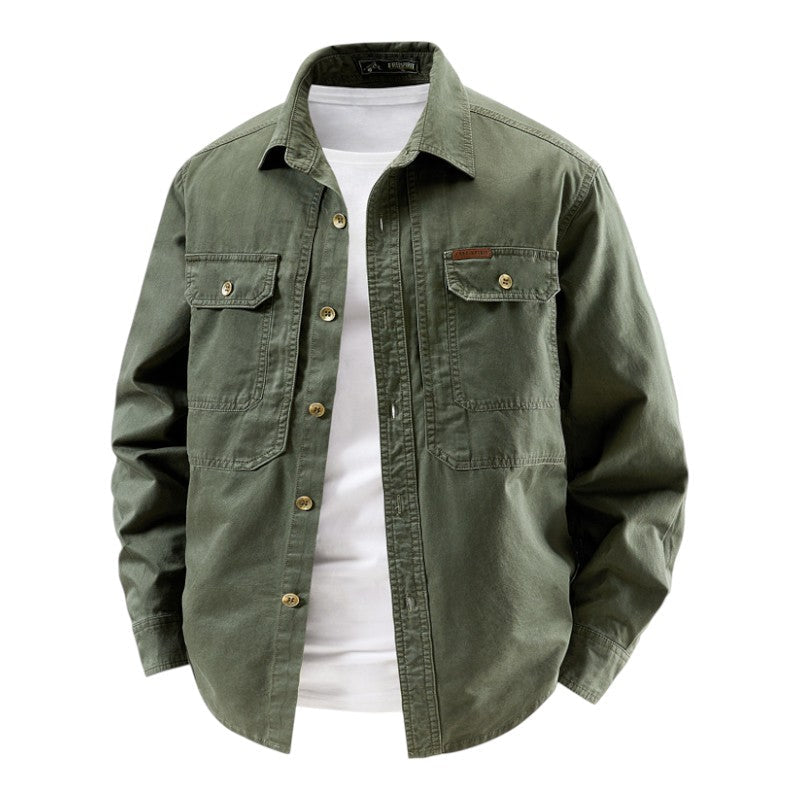 James Oxford Long Sleeve Utility Shirt for Men