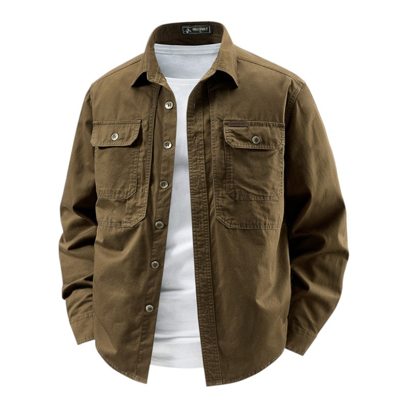 James Oxford Long Sleeve Utility Shirt for Men