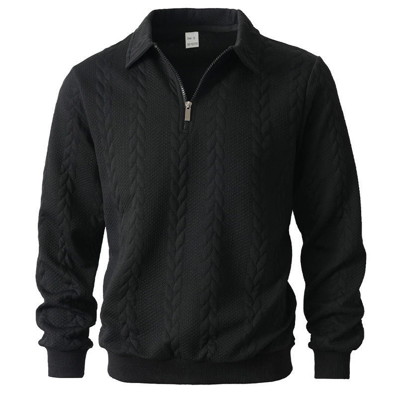 James Oxford Elegant Knit Polo Shirt for Men