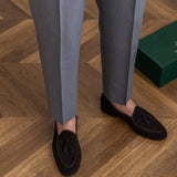 James Oxford Ellis Classic High-Waist Buckle Trousers