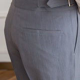 James Oxford Ellis Classic High-Waist Buckle Trousers