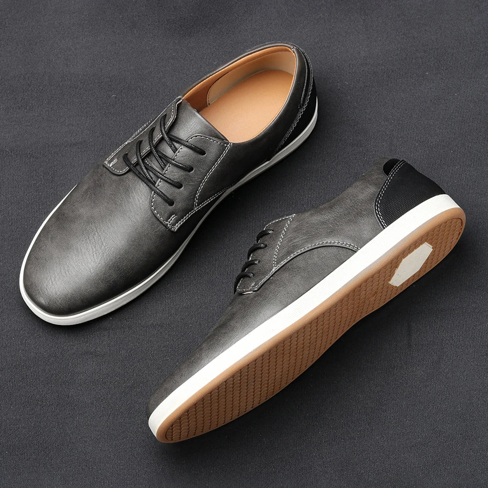 James Oxford Leather Trainers