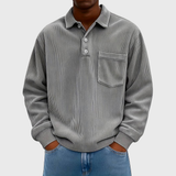 James Oxford Long Sleeve Drawstring Shirt for Men