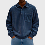 James Oxford Long Sleeve Drawstring Shirt for Men