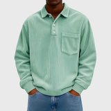 James Oxford Long Sleeve Drawstring Shirt for Men