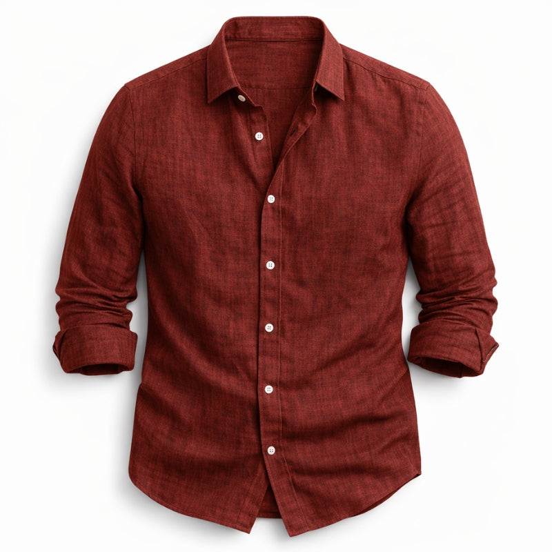 James Oxford Modern Fit Linen Shirt for Men