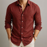 James Oxford Modern Fit Linen Shirt for Men