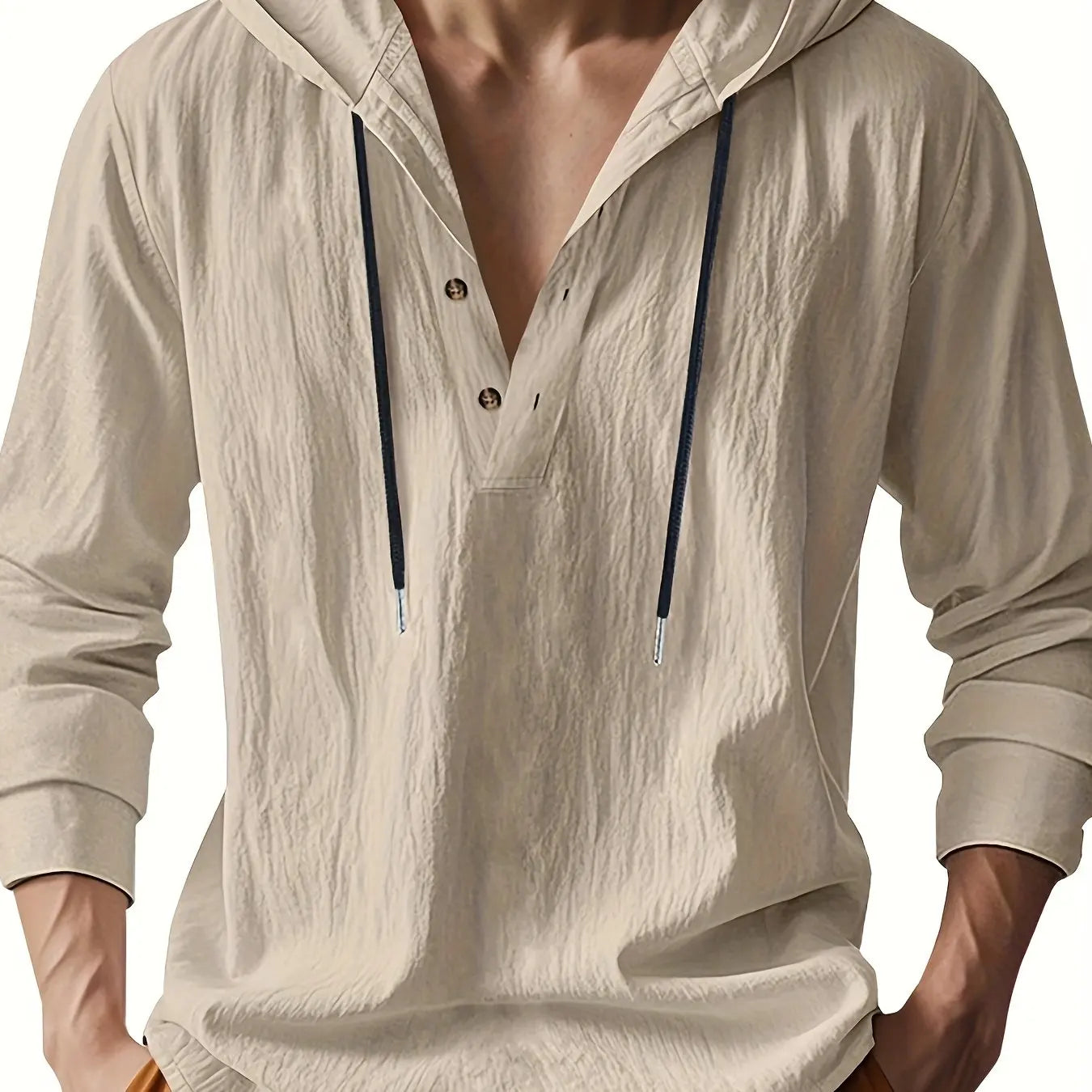 James Oxford Luxury Linen Hooded Shirt