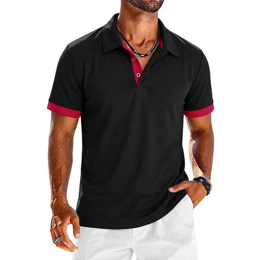 James Oxford Contrast Polo Shirt for Men