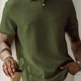 James Oxford Textured Polo Shirt for Men