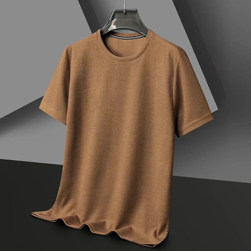 James Oxford Waffle Knit T-Shirt for Men