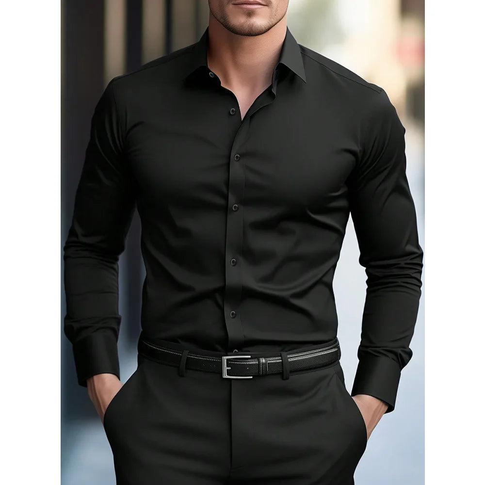 James Oxford Business Long Sleeve Shirt for Men