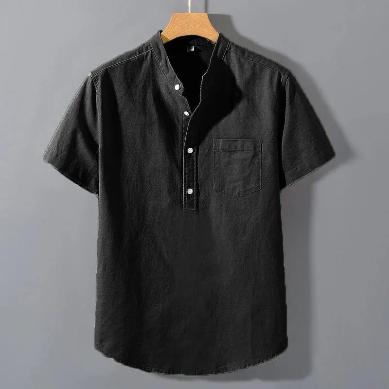 James Oxford Roll Neck T-Shirt for Men