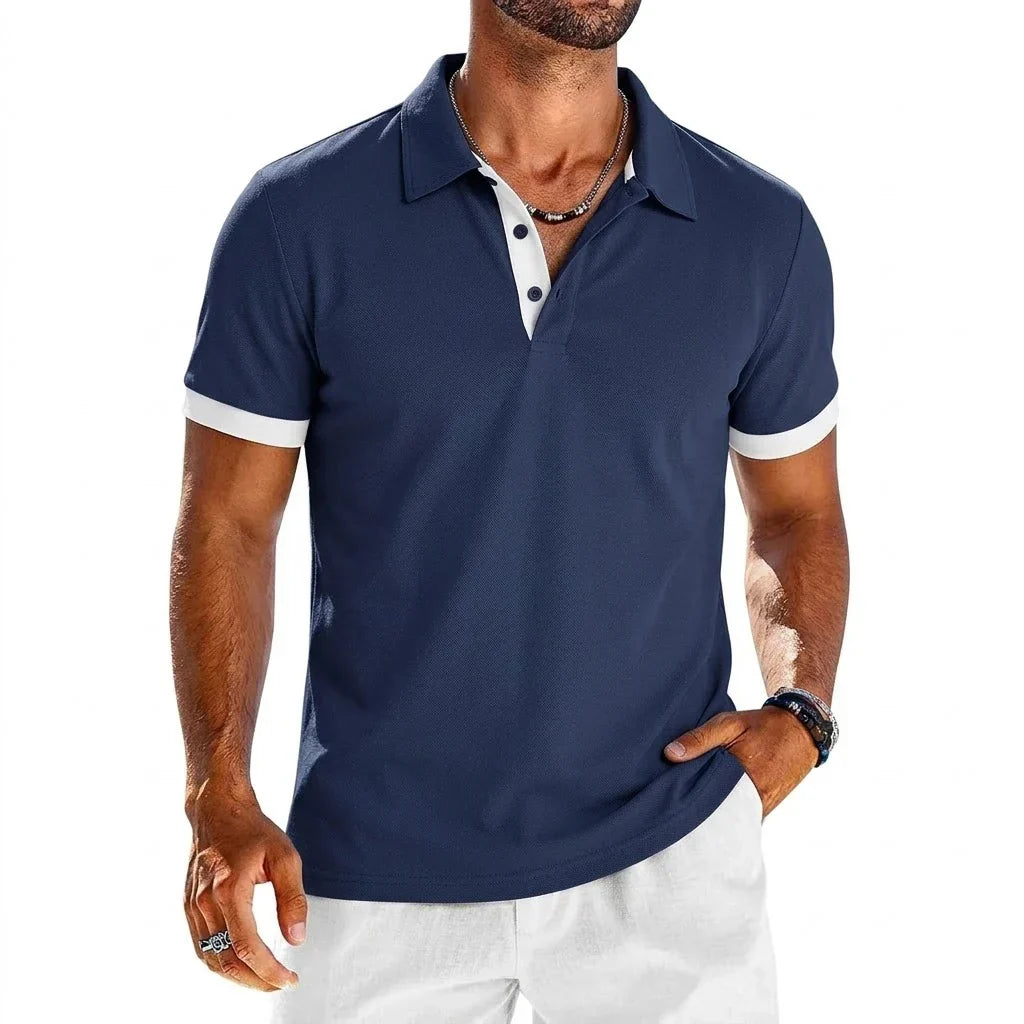 James Oxford Contrast Polo Shirt for Men