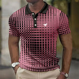 James Oxford Modern Geometric Print Polo Shirt for Men