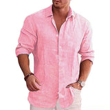 James Oxford Modern Fit Linen Button Shirt for Men