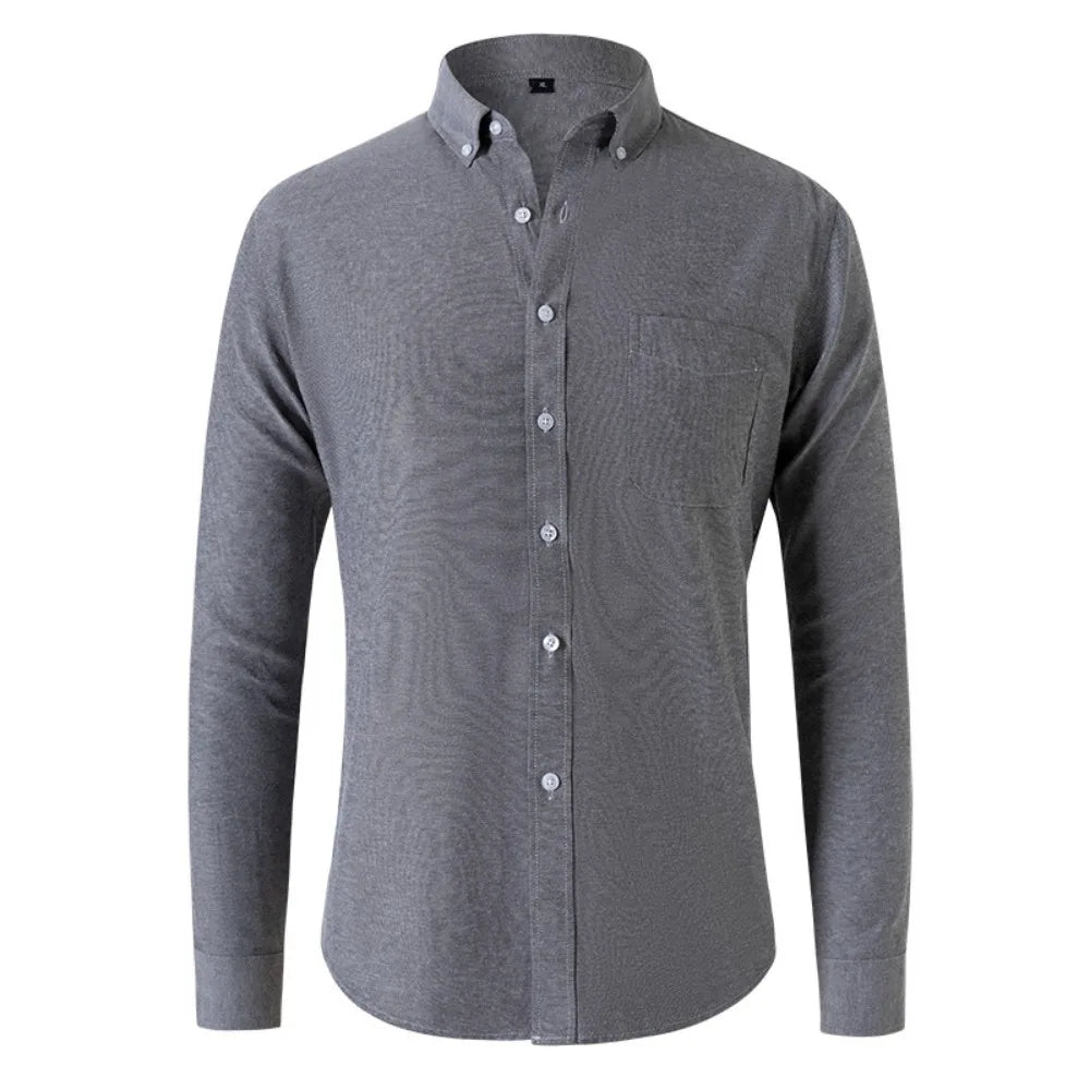 James Oxford Slim Fit Long Sleeve Shirt for Men