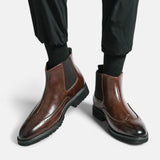 Marcus Elegant Faux Leather Chelsea Boots