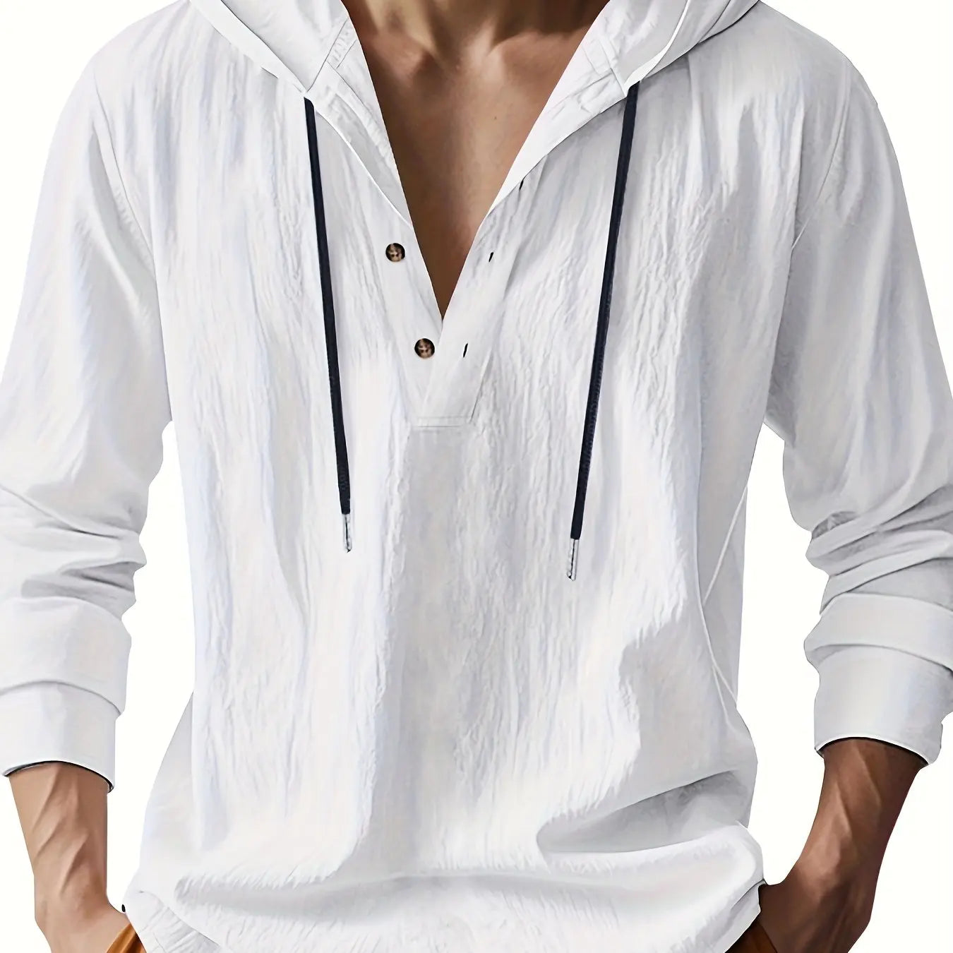 James Oxford Luxury Linen Hooded Shirt