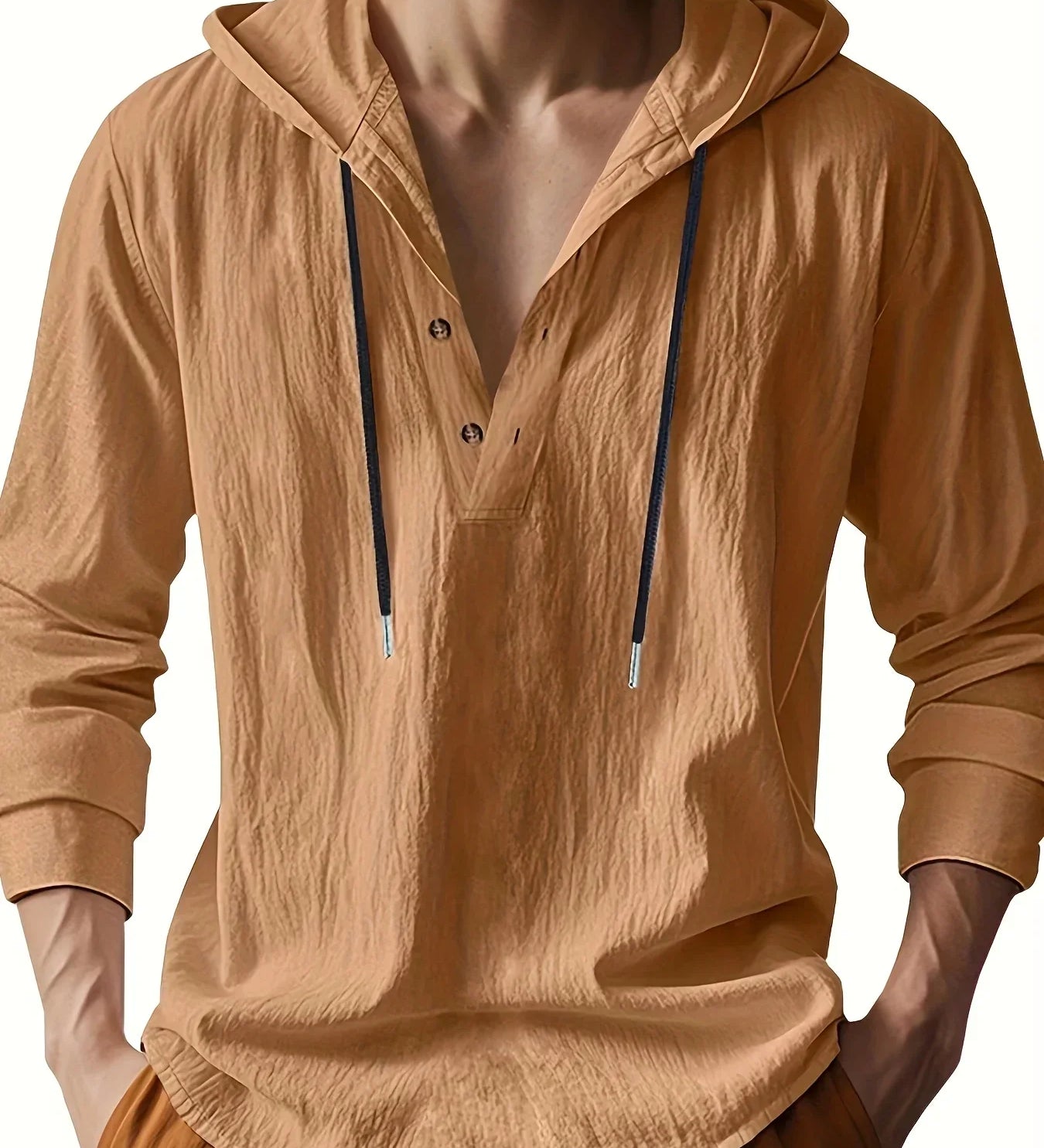 James Oxford Luxury Linen Hooded Shirt
