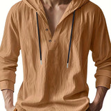 James Oxford Luxury Linen Hooded Shirt