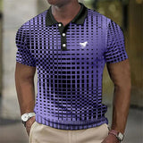 James Oxford Modern Geometric Print Polo Shirt for Men