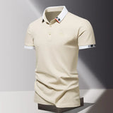James Oxford Zip Polo Shirt for Men