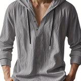 James Oxford Luxury Linen Hooded Shirt