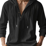 James Oxford Luxury Linen Hooded Shirt
