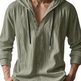 James Oxford Luxury Linen Hooded Shirt