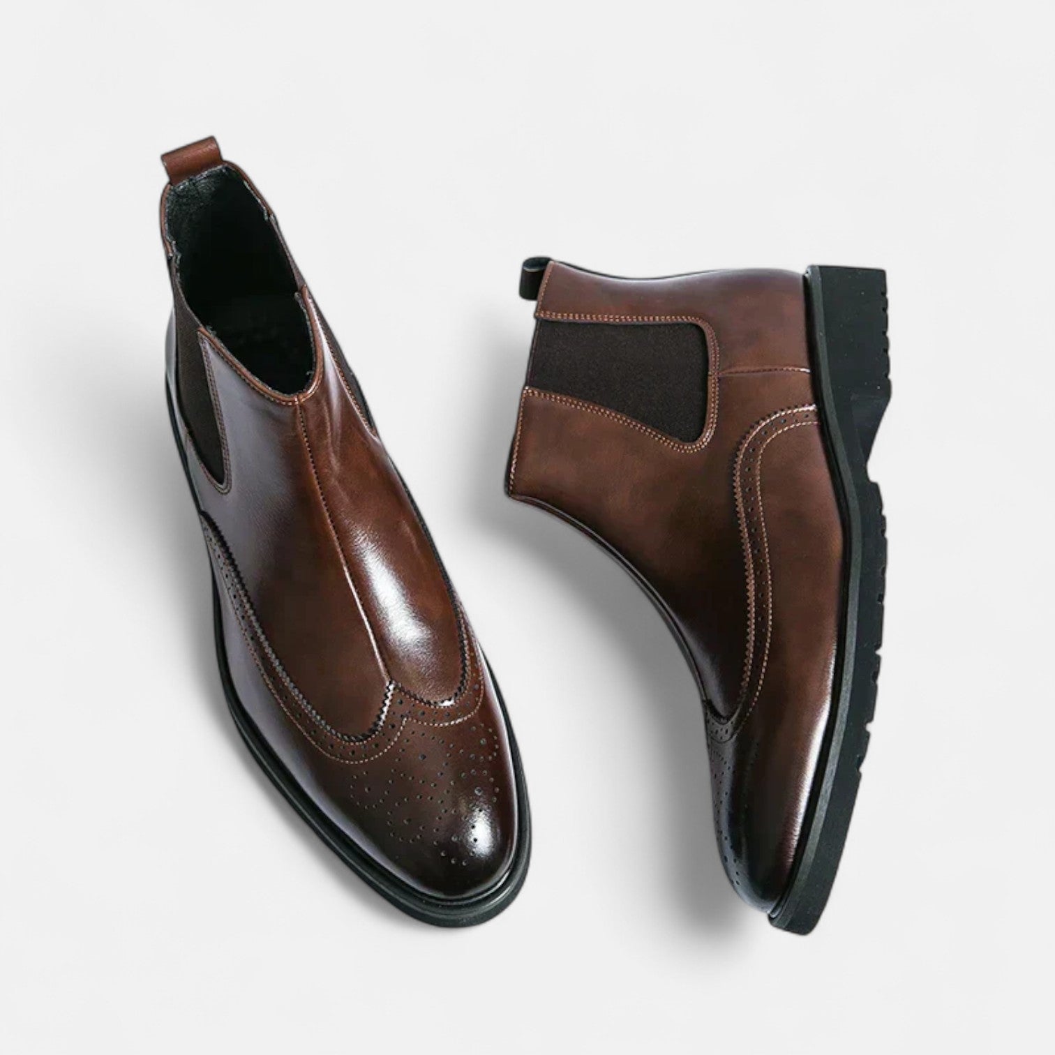 Marcus Elegant Faux Leather Chelsea Boots