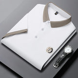 James Oxford Classic Contrast Collar Polo Shirt for Men
