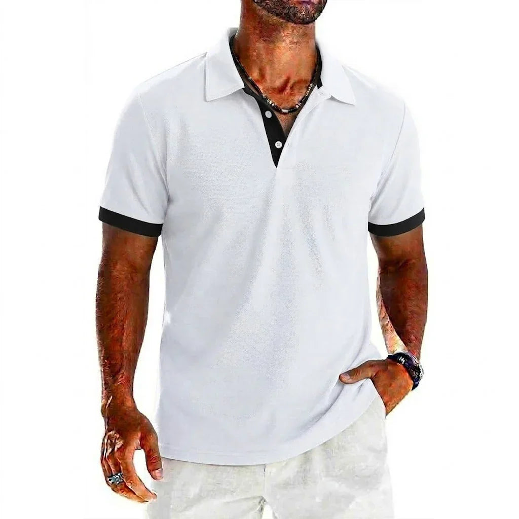 James Oxford Contrast Polo Shirt for Men