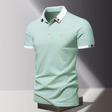 James Oxford Zip Polo Shirt for Men