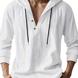 James Oxford Luxury Linen Hooded Shirt