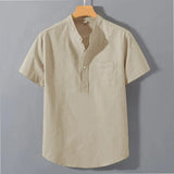 James Oxford Mao Collar Shirt for Men