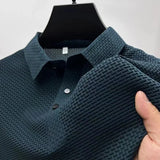 James Oxford Knit Short Sleeve Polo Shirt for Men