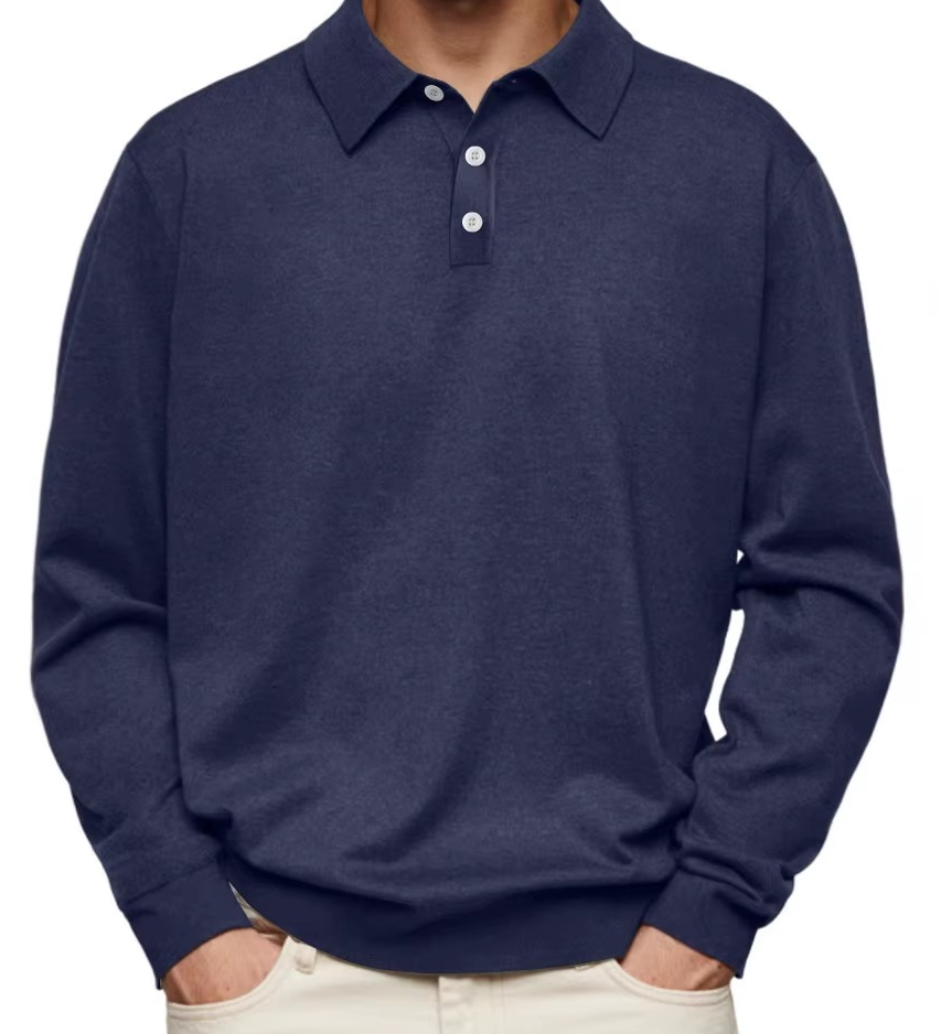 James Oxford Long Sleeve Polo Shirt
