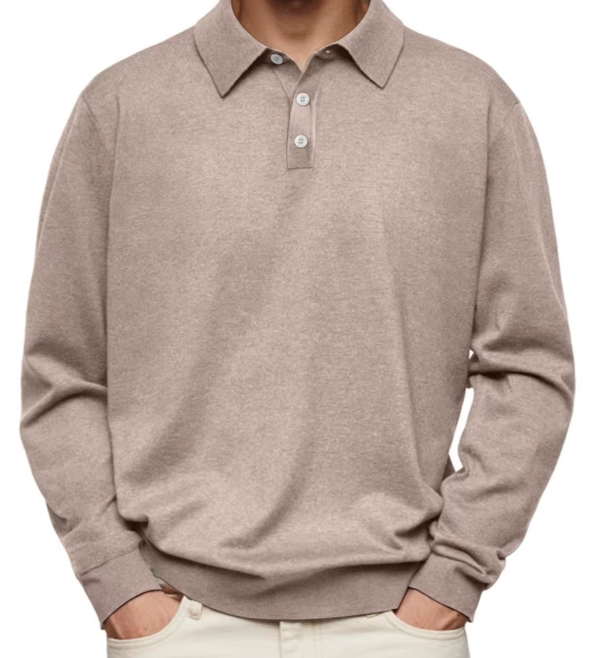 James Oxford Long Sleeve Polo Shirt