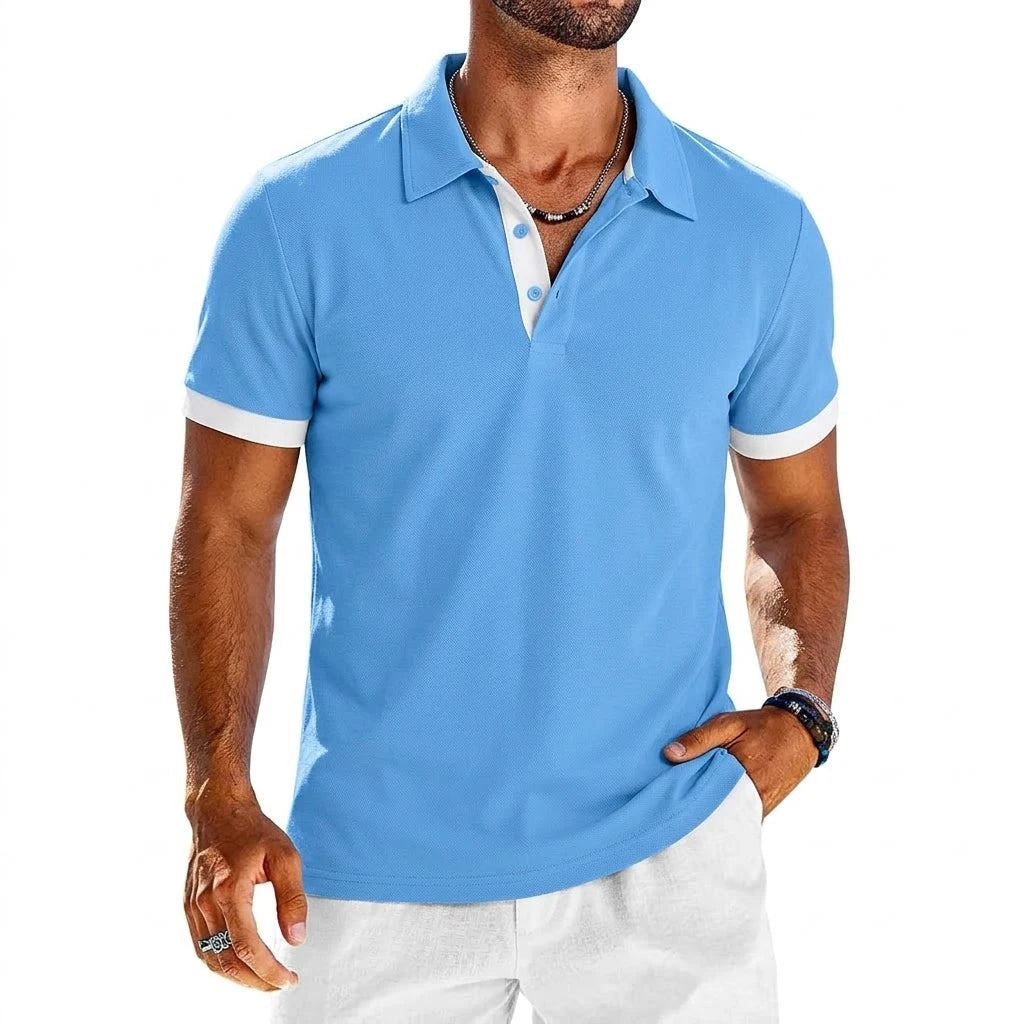 James Oxford Contrast Polo Shirt for Men